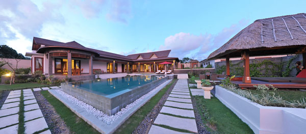 panorama shoot of the villa